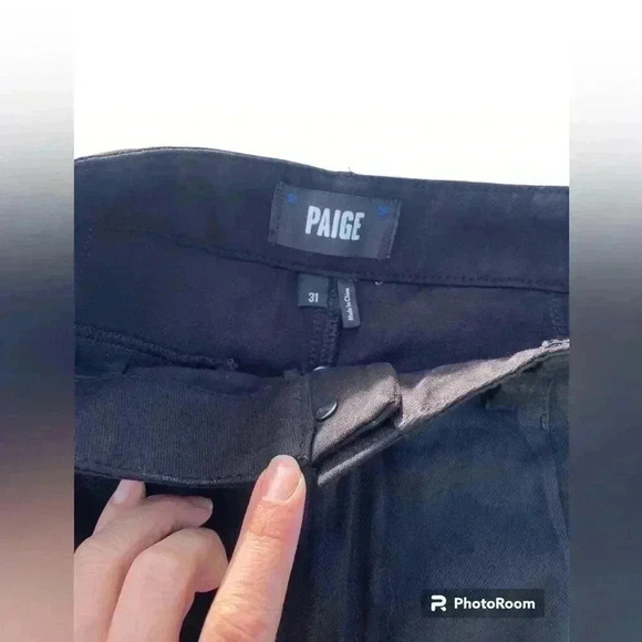 PAIGE women’s Pleated Mayslie Short in Midnight Oil Coating size 31 - Picture 8 of 11